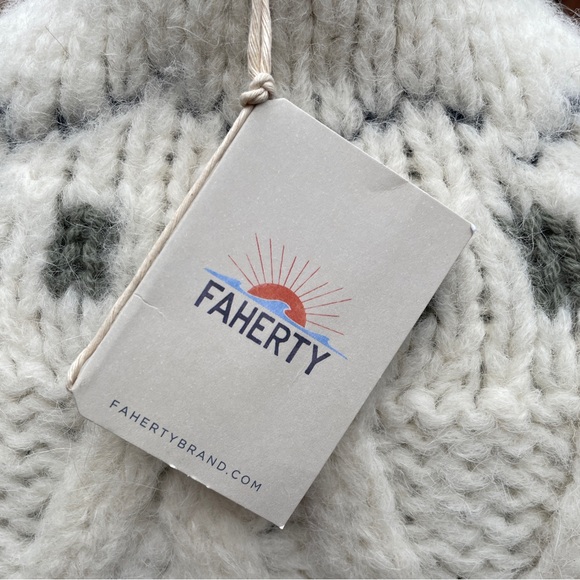 Faherty Fairisle Alpaca Cable Knit Sweater Dress - Picture 2 of 10